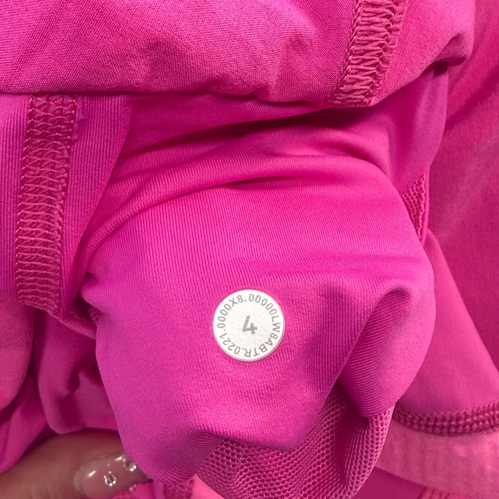 Lululemon Court Rival High-Rise Skirt vibrant Color-way Sonic Pink Size 4 Reg - Picture 8 of 10